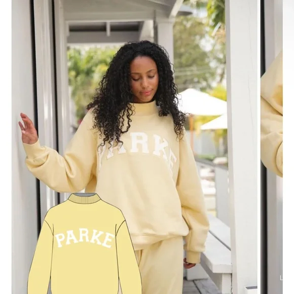 PARKE Yellow Heritage Varsity Mockneck - Picture 2 of 4